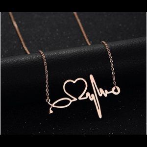 Rose Gold Stethoscope Necklace